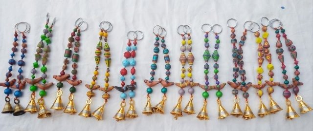 Handcrafted terracotta bell artefacts